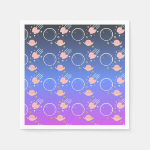 Servilleta De Papel Planetas asteroides Moon Galaxy Fiesta de cumpleañ