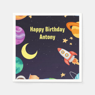 Servilleta De Papel Planetas ultraespaciales Blue