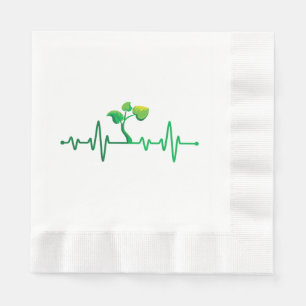 Servilleta De Papel Plant Heartbeat - Planta Botánica de Jardinería Bo
