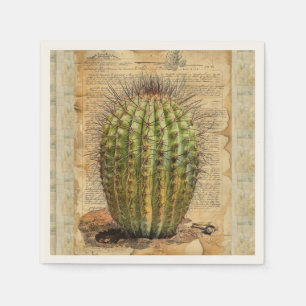 Servilleta De Papel Planta de Cactus de Barrel Ephemera