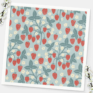 Servilleta De Papel Planta de Fresa Vintage