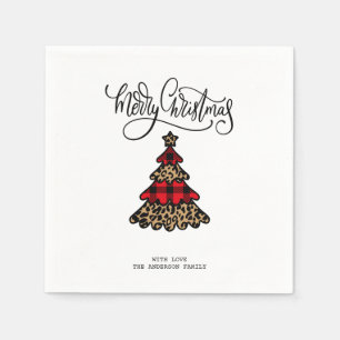 Servilleta De Papel Plantar el diseño del árbol de Navidad Feliz Navid