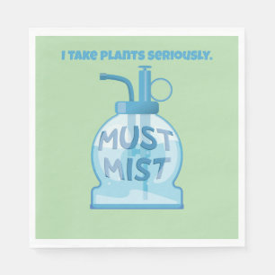 Servilleta De Papel Plantar mister plantas en macetas rociando