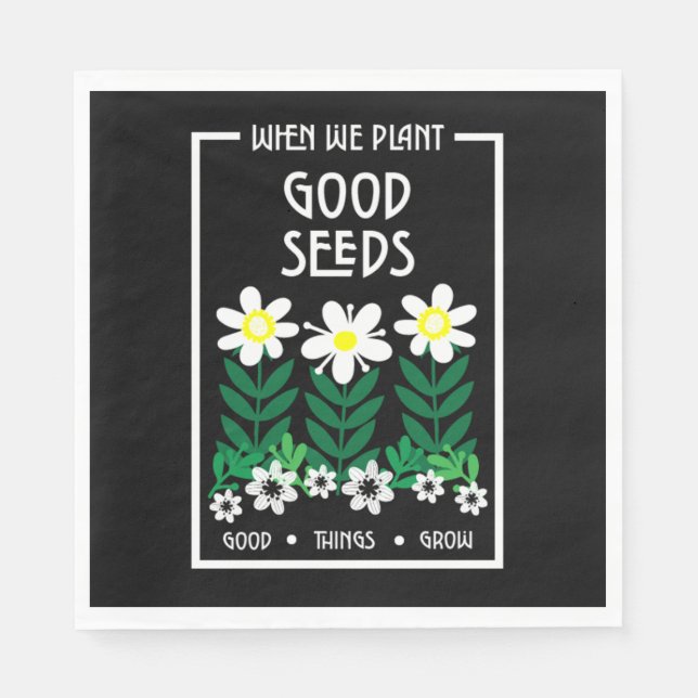 Servilleta De Papel Plantar semillas de buena motivación (Anverso)