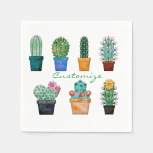 Servilleta De Papel Plantas de cactus variadas Thunder_Cove