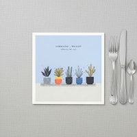 Plantas de Casa en Macetas de Color Azul boda