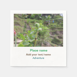 Servilleta De Papel Plantas naturales fotografía nombre de viaje en ag