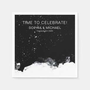 Servilleta De Papel Plantilla de casamiento personalizada Nieve de inv