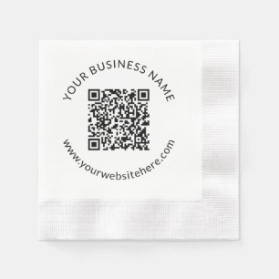 Servilleta De Papel Plantilla de código QR cargada con texto editable