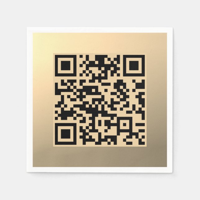 Servilleta De Papel Plantilla de código QR editable instantáneamente | (Anverso)