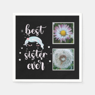 Servilleta De Papel Plantilla de fotos de hermanas cutas