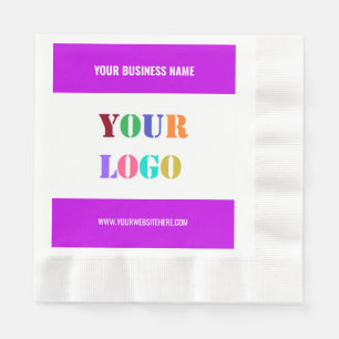 Servilleta De Papel Plantilla de logotipos y toallas de texto para emp