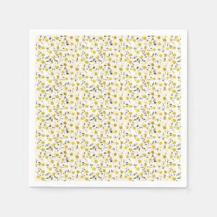 Servilleta De Papel Plantilla de margaritas moderna elegante amarillo