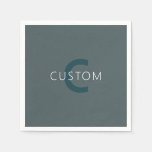 Servilleta De Papel Plantilla de monograma personalizable con estilo
