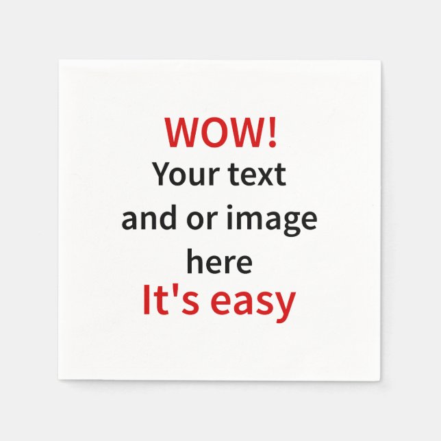 Servilleta De Papel Plantilla de personalizable (Anverso)