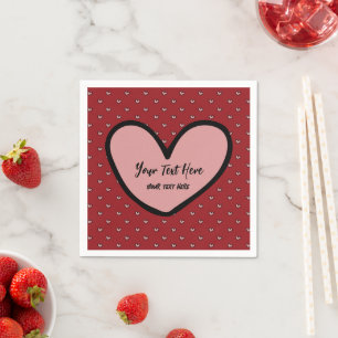 Servilleta De Papel Plantilla de suministros para fiesta de corazón du
