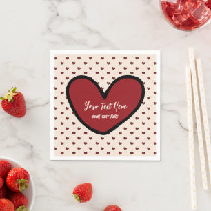 Servilleta De Papel Plantilla de suministros para fiesta de corazón du