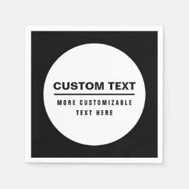 Servilleta De Papel Plantilla de texto personalizable simple y negrita