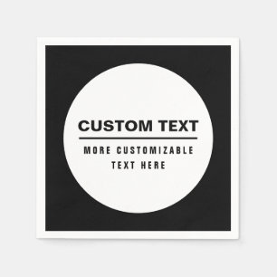 Servilleta De Papel Plantilla de texto personalizable simple y negrita
