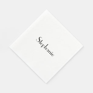 Servilleta De Papel Plantilla Monograma Personalizado blanco negro Gua