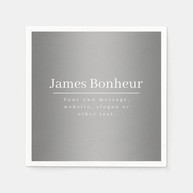 Servilleta De Papel Plantilla promocional editable para empresas, etc. (Anverso)