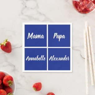 Servilleta De Papel Plantillas de nombre de familia