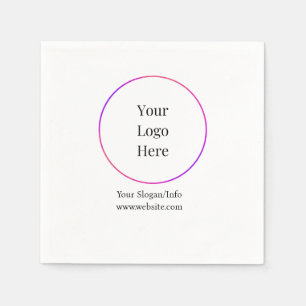 Servilleta De Papel Plantillas de Personalizable moderno con logotipo