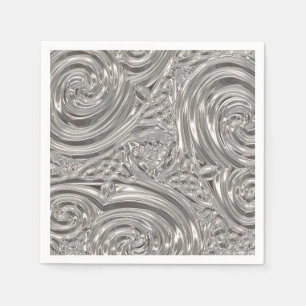 Servilleta De Papel Plata elegante victoriano art nouveau