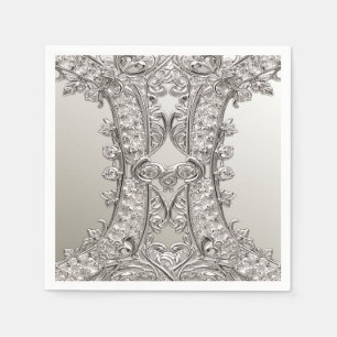 Servilleta De Papel Plata Ornate Napkins Modern