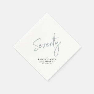 Servilleta De Papel Plata Setenta Adultos Modernos Fiesta de Cumpleaño