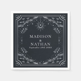 Servilleta De Papel Plata Tarjeta Tarot Boda gótico