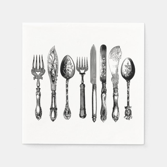 Servilleta De Papel platería victoriana de plata (Anverso)