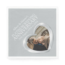 Platinum 70º aniversario de las servilletas de fot