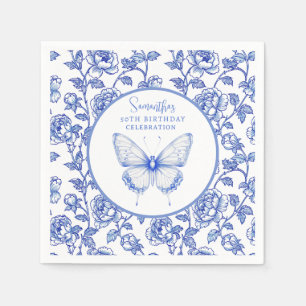 Servilleta De Papel Plato de cumpleaños Chinoiserie Butterfly
