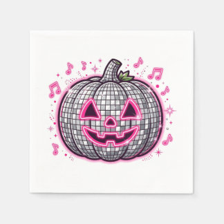Servilleta De Papel Plato de fiesta de Halloween de calabaza disco ros