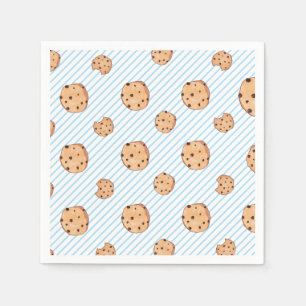 Servilleta De Papel Plato de papel azul para cumpleaños con leche y ga