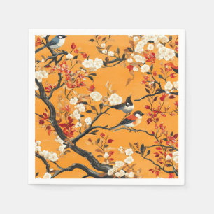 Servilleta De Papel Plato de papel de chinoiserie de otoño elegante