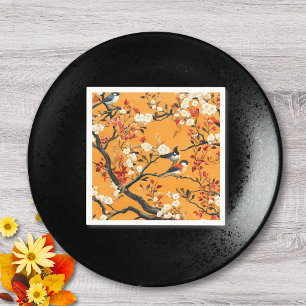 Servilleta De Papel Plato de papel de chinoiserie de otoño elegante