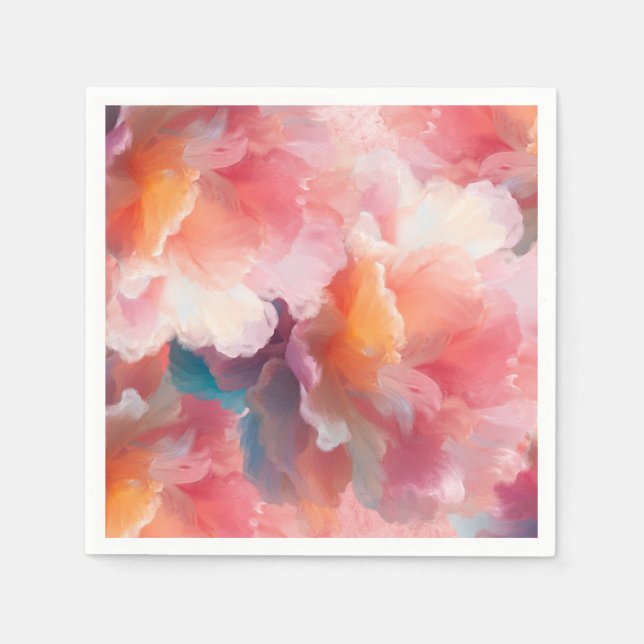 Servilleta De Papel Plato de papel floral (Anverso)