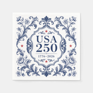 Servilleta De Papel Plato de papel floral 250 USA
