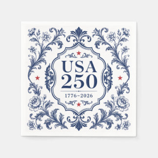 Servilleta De Papel Plato de papel floral 250 USA
