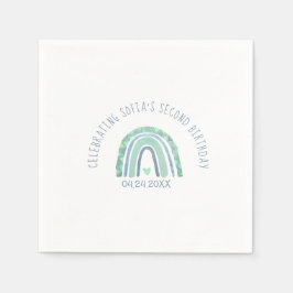 Servilleta De Papel Platos de papel color arcoiris de color verde ment