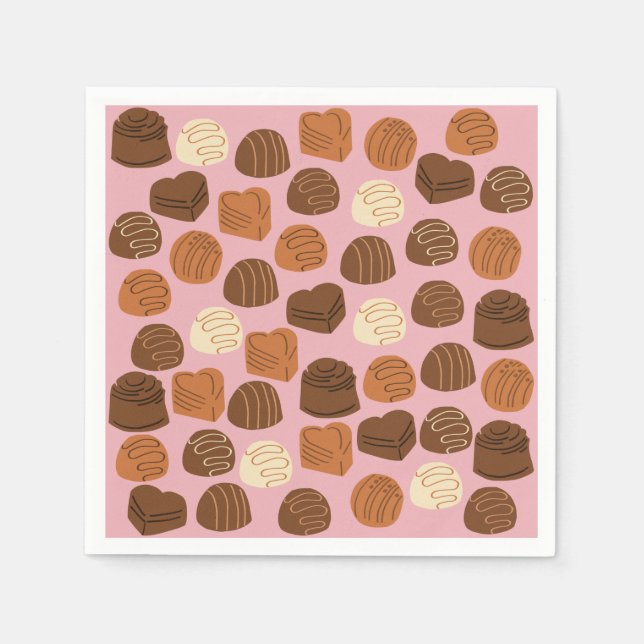 Servilleta De Papel Platos de papel de chocolate (Anverso)