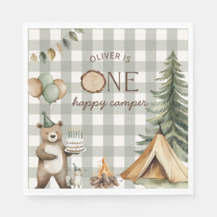 Servilleta De Papel Platos de papel de cumpleaños para un feliz campis
