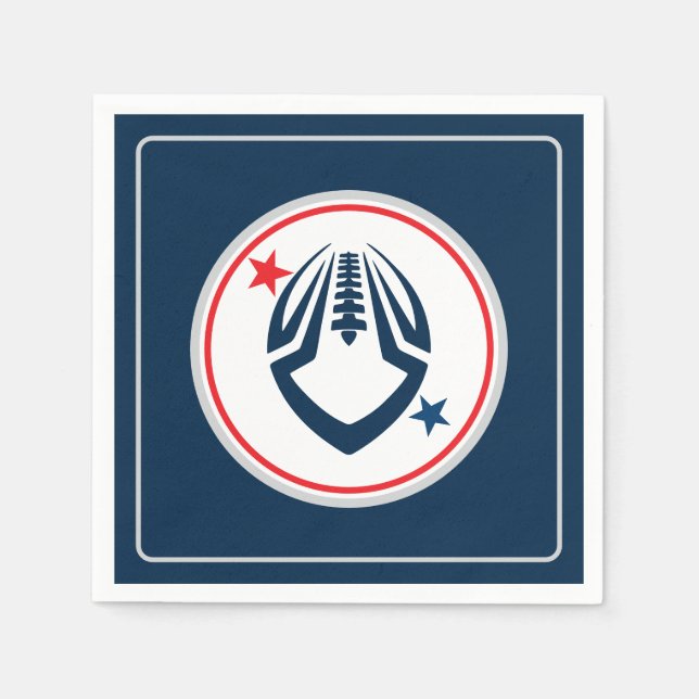 Servilleta De Papel Platos de papel de fútbol americano (Anverso)