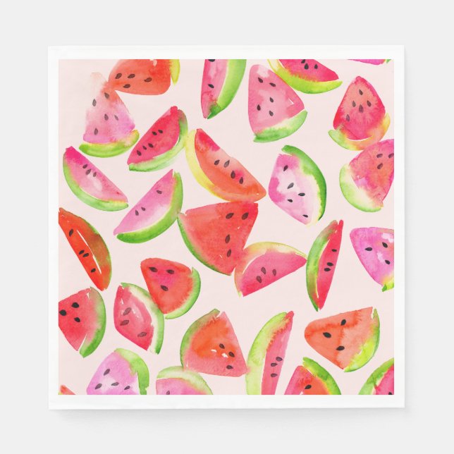 Servilleta De Papel Platos de papel de sandía de verano (Anverso)