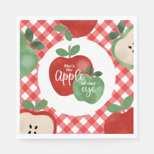 Servilleta De Papel Platos de papel para el 1er cumpleaños Apple of ou