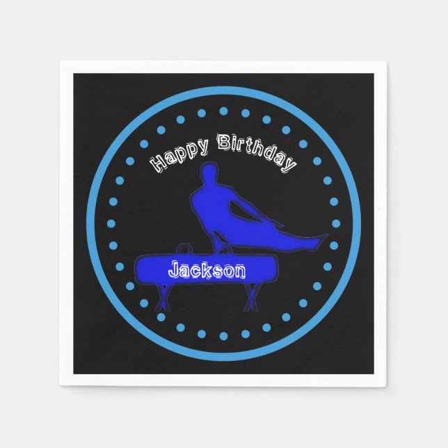 Servilleta De Papel Platos de papel para fiesta de cumpleaños de gimna (Anverso)