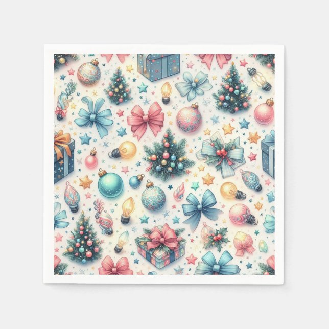 Servilleta De Papel Platos de Papel para Fiestas Navideñas (Anverso)