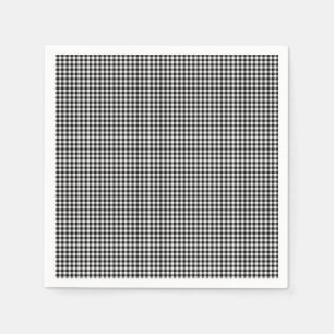 Servilleta De Papel PLATOS FIESTAS de Gingham-PAPER en blanco negro